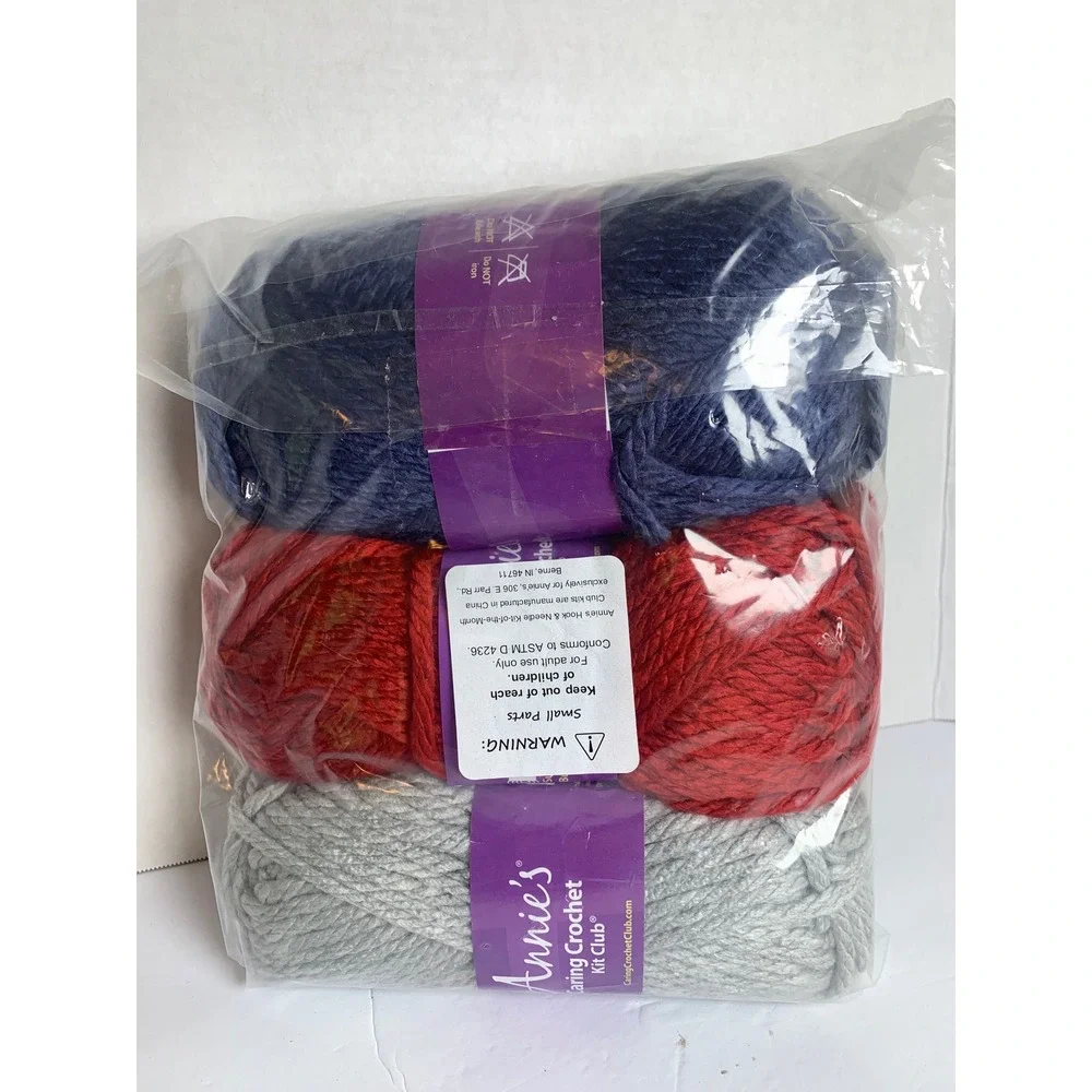 Annies Caring Crochet Kit Club Take 60 Hats Super Bulky Yarn Bamboo Hook CKC05